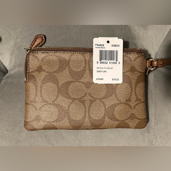 Coach Brown Wristlet-NWT - Picture 3 of 4